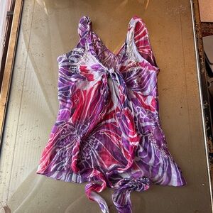 Colorful Sleeveless Top with Sequins